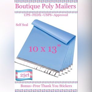 25ct 10x13’ Designer PolyMailers~BONUS 25ct Free Thank You Stickers🏳️‍⚧️🆕🏳️‍⚧️